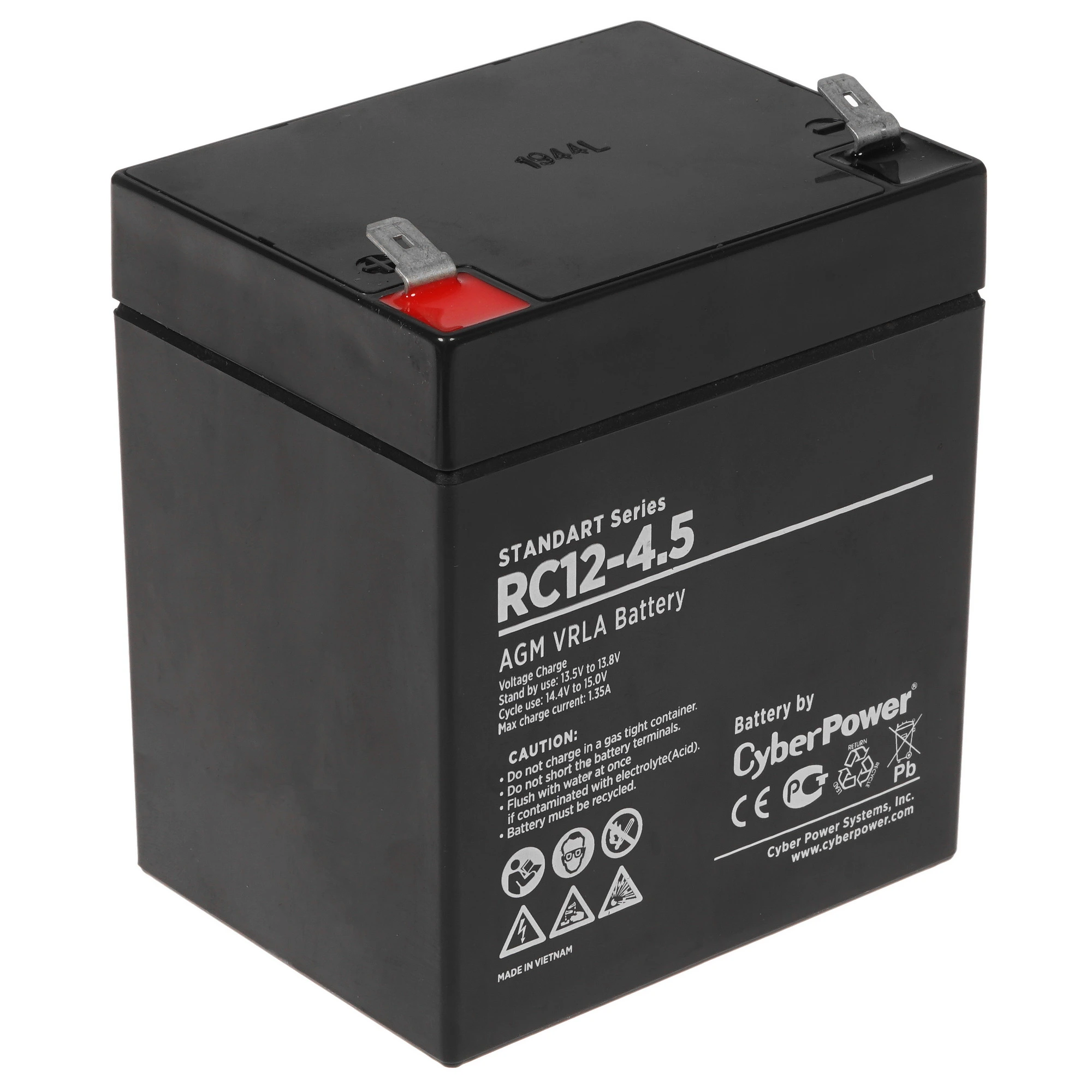 Аккумуляторная батарея к ИБП 12 В CyberPower RC 12-4.5***; 4,5 Ач