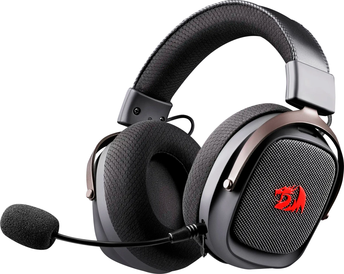 Гарнитура беспроводная Redragon Ushi Pro Black (73019); игровая; BT/2.4 Ггц; оголовье; 20 - 20 000 Гц; 64 Ом; отсоединяемый микрофон; регулятор громко