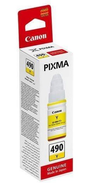 Чернила для Canon (OC-GI-490Y***); желтый; Canon Pixma G14XX/G24XX/G34XX/44XX