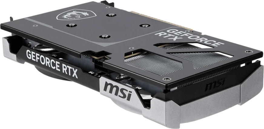 Видеокарта MSI GeForce RTX 5060 Ti 8G VENTUS 2X OC PLUS; 8 Гб GDDR7; 2407-2617 МГц; 28 ГГц; 128 бит; 1xHDMI, 3xDP; 2-slot; черный+серый
