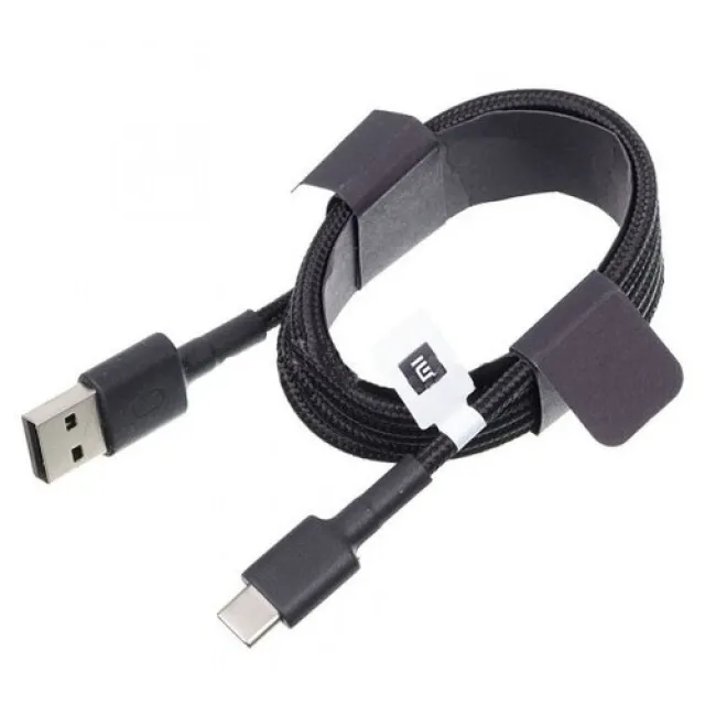 Кабель USB->Type-C Xiaomi Braided Cable Black (SJV4109GL); 5A; 1,0 м; нейлоновая оплётка, черный