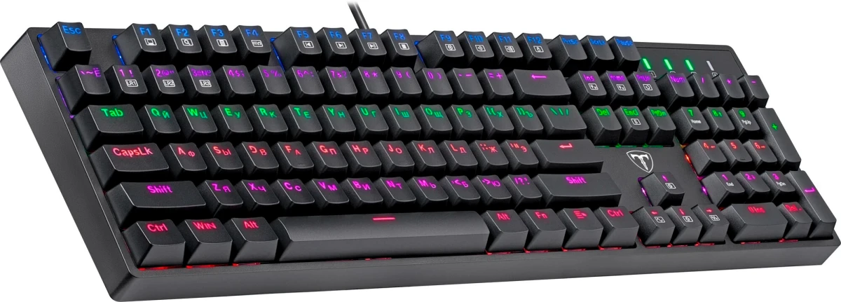Клавиатура игровая T Line Rebel (72376); USB; механическая; 104 клавиш; 12 (+FN); Hot Swap; подсветка LED; ENG\RUS; чёрный