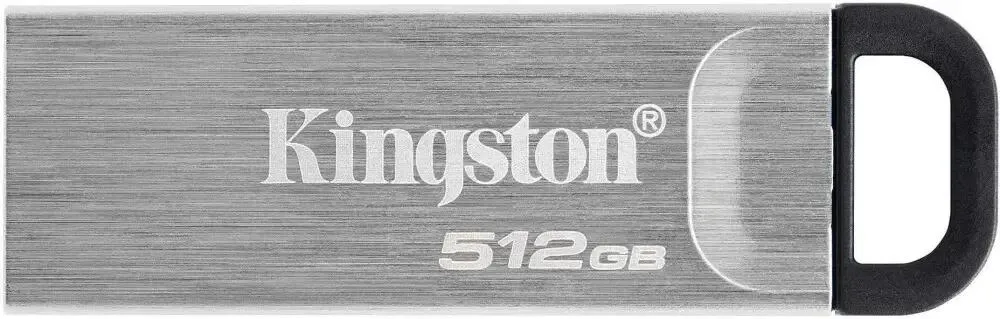 Накопитель USB-флэш 512 ГБ Kingston DataTraveler Kyson (DTKN/512GB; USB 3.2; моноблок; металличе