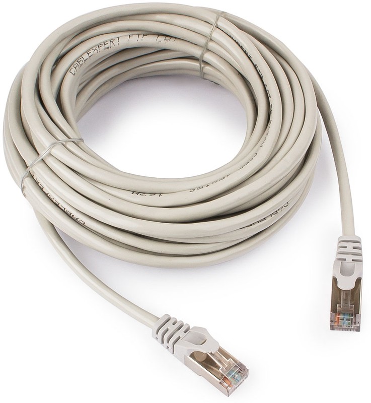 Кабель патч-корд Cablexpert PP6-7.5M (045414), FTP, Cat.6, 26 AWG, омеднённый алюминий, литой, 7,5 м, серый
