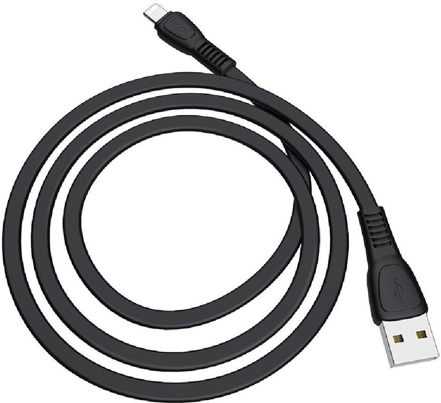 Кабель USB 2.0 AM/Lightning Hoco X40 Noah Black; 2 A; 1 м; черный