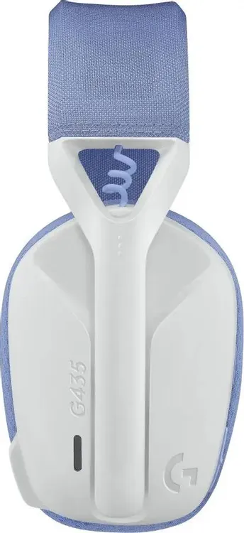 Гарнитура беспроводная Logitech G435 LIGHTSPEED White & Lilac (981-001074***); игровая; Bluetooth/2.4 Ггц; оголовье; 20 - 20 000 Гц; 45 Ом; встроенный