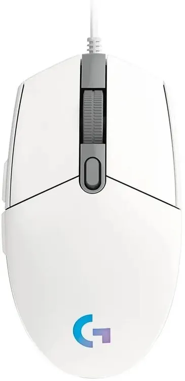 Мышь игровая Logitech G102 LIGHTSYNC White (910-005809***); USB; оптический; 200 - 8000 dpi; 6 кнопок; колесо-кнопка; LED подсветка; белый