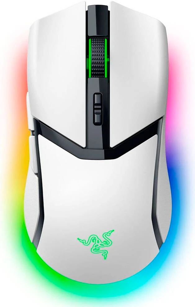 Мышь игровая Razer Cobra Pro White (RZ01-04660200-R3G1); BT/2.4 Ггц; USB; оптический; 30000 dpi; 7 кнопок; колесо-кнопка; встроенный аккумулятор; белы