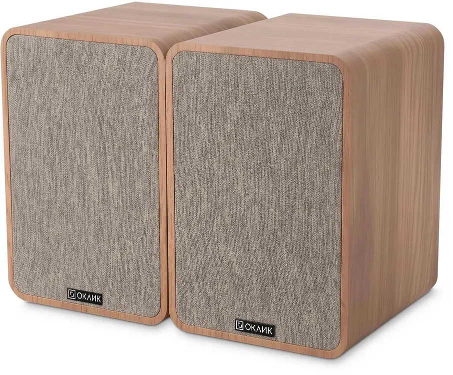 Акустическая система 2.0 Oklick OK-417A; 40 Вт; 45 Гц - 20 кГц; MDF; BT; регулятор на задней панели; сеть 220 В; светлое дерево