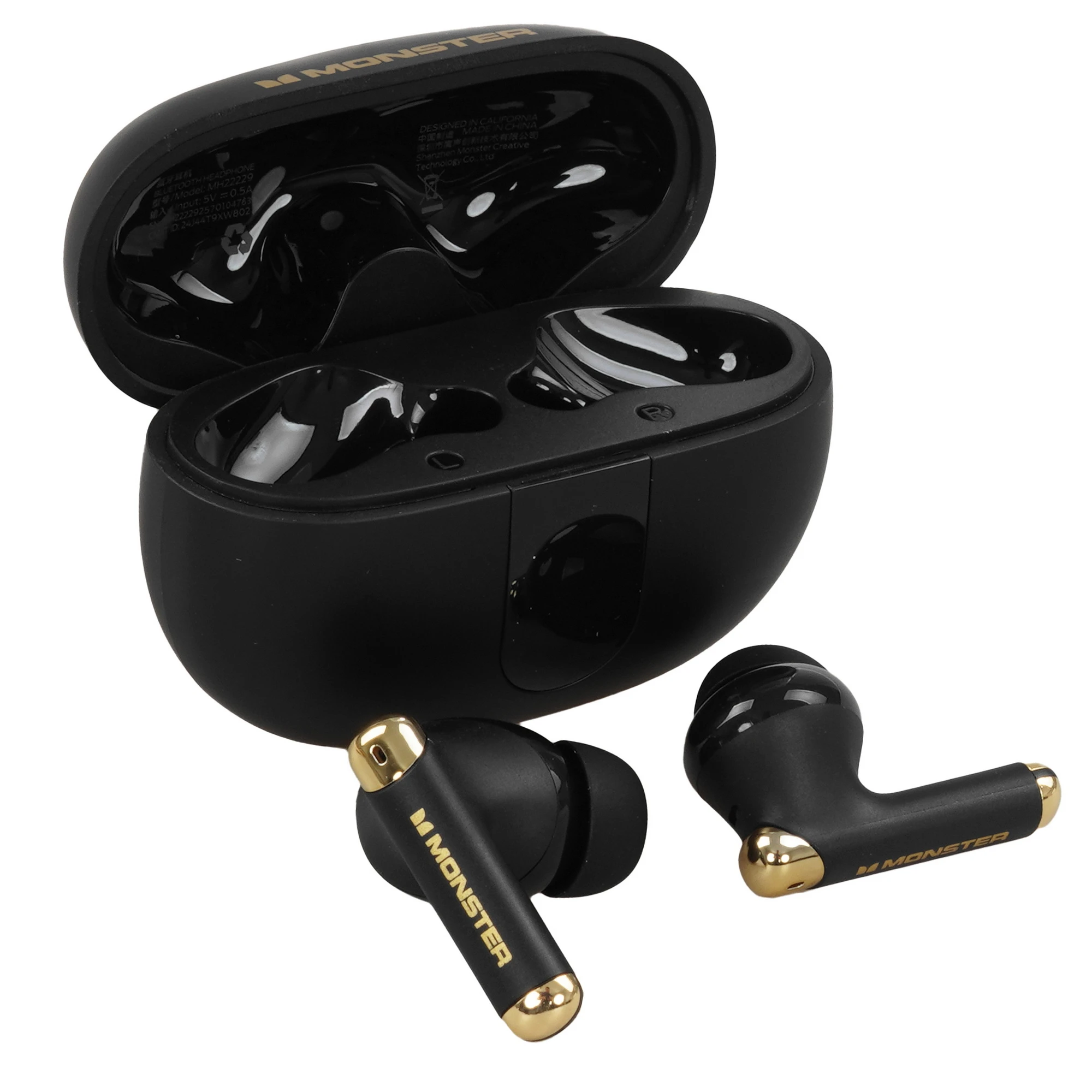 Гарнитура беспроводная MONSTER N-Lite 211 Black, (MH22229BLK), внутриканальные, без крепления, 5.4, IPX5, 350 мА/ч, черный
