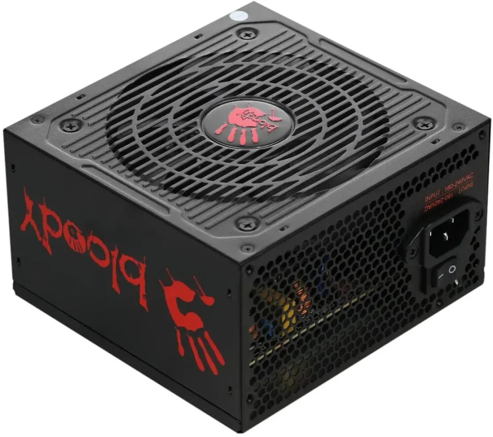Блок питания 650 Вт Bloody BD-PS650B Black; ATX; 1x24 pin; 2x8(4+4) pin; 2x6+2 pin PCI-E; 6xSata; 2xMolex; 80+ Bronze; 120 мм