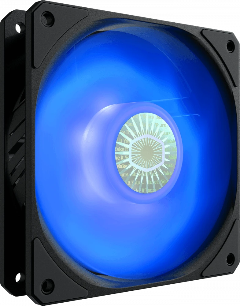 Вентилятор 120 мм Cooler Master SickleFlow 120mm Blue (MFX-B2DN-18NPB-R1***); 4-pin; 650-1800 об/мин; 27 дБ; пластик; белая подсв.