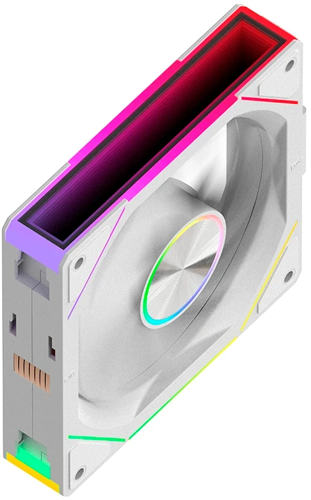 Вентилятор 120 мм PentaWave комплкект White (PF-U12WS); 4-pin(PWM)+3-pin(ARGB); 600-2000 об/мин; 29,6 дБ; плакстик; подсветка; белый