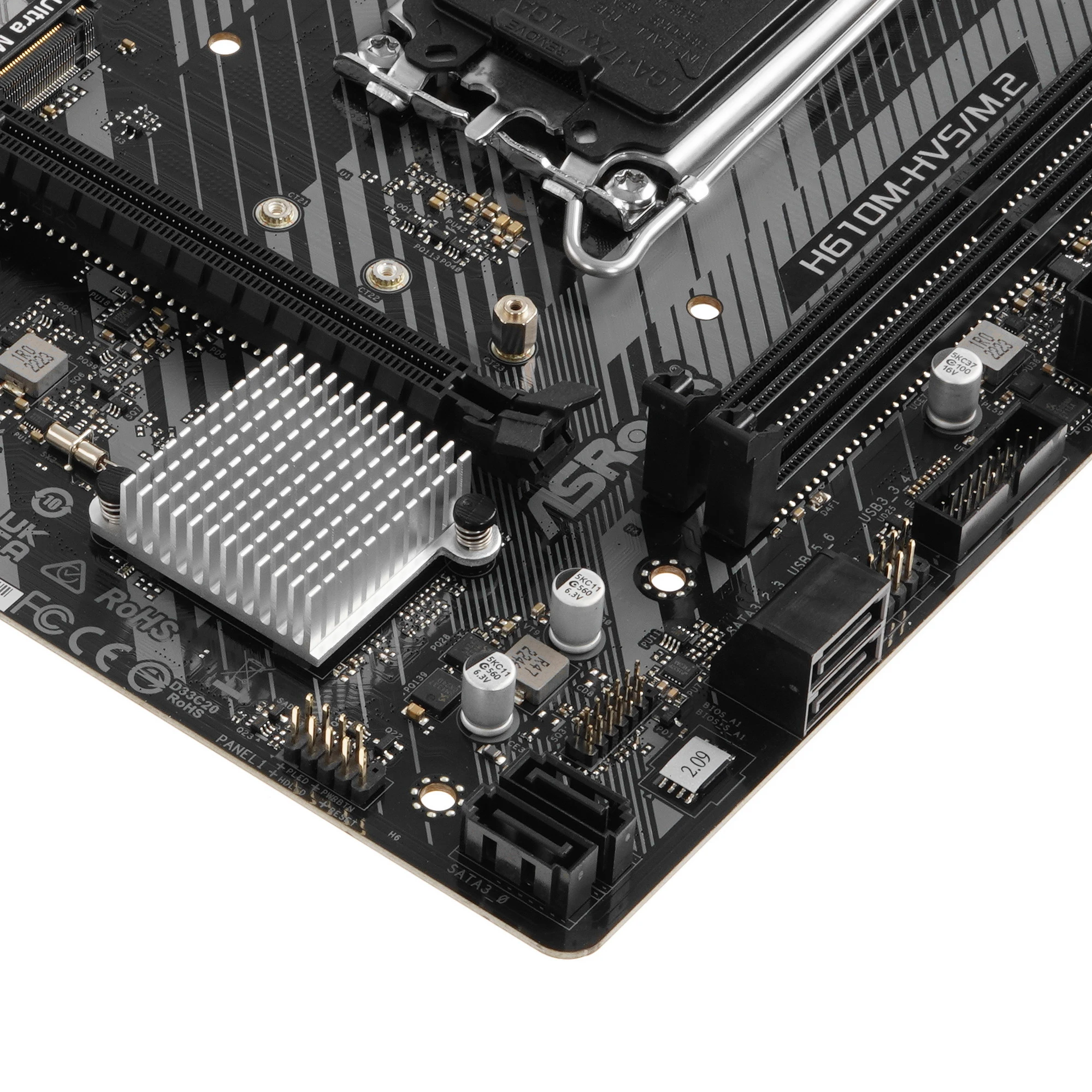 Материнская плата ASRock H610M-HVS; Socket 1700; mATX; Intel H610; 2хDDR4(3200); 1xPCI-E x16; 1 x PCI-E x1; D-Sub; HDMI; 4(SATA 6Gb/s); Realtek 7.1 ау