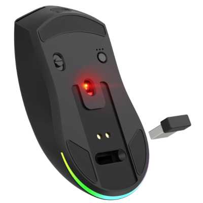 Мышь игровая Defender Starlight GM-186 (52186); BT/2.4 Ггц; оптический; 800 - 1600 dpi; 6 кнопок; колесо-кнопка; аккумулятор, 300 мА·ч; черный