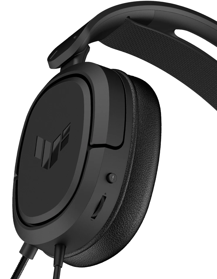 Гарнитура игровая Asus TUF Gaming H1 Black (90YH03A2-B1UA00***); оголовье; 42 - 17 000 Гц; 32 Ом; 1,2 м + 1,2 м; микрофон; 2 x 3,5 мм (mini-jack); 1 x