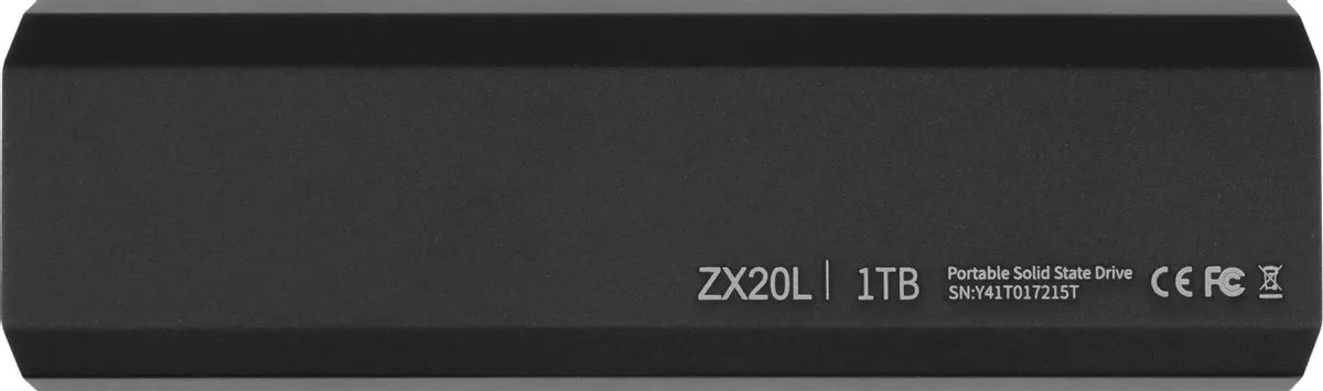 Внешний SSD 1 ТБ Netac ZX20L (NT01ZX20L-001T-32BK); USB 3.2 Type C; чёрный