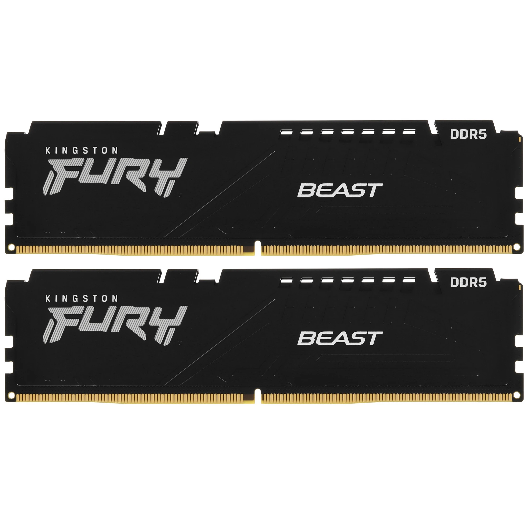 Модуль памяти DDR5 32 ГБ Kingston FURY Beast Black (KF560C36BBE2-32); 6000 МГц; CL36; 1,35В; радиаторы; RET