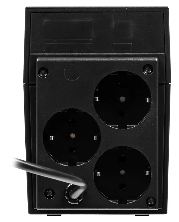 ИБП Линейно-интерактивный Powercom RAPTOR (RPT-1000A EURO***); 600 Вт; 160 - 275 В; 3 розетки евростандарт; чёрный; защита от импульсов, фильтрация по