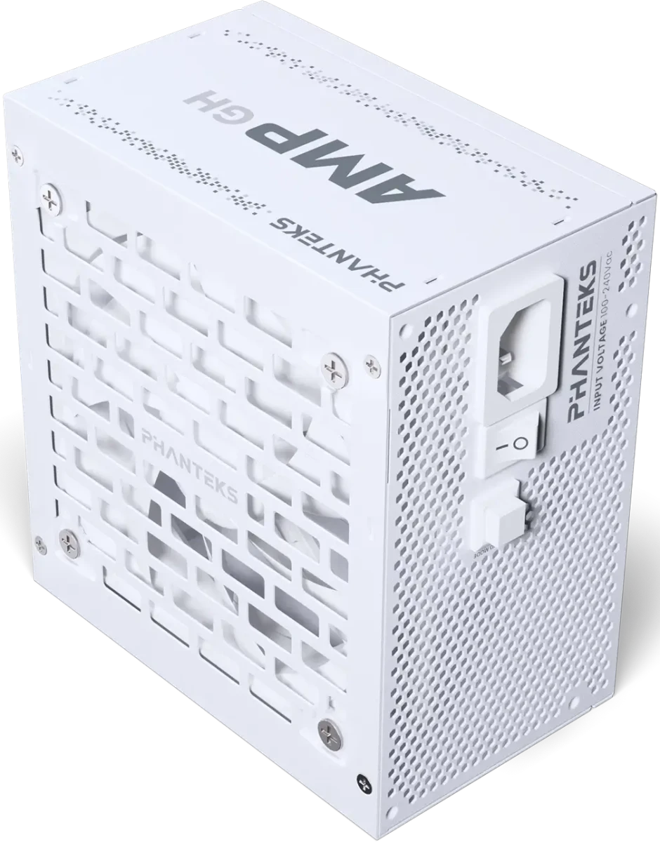 Блок питания 850 Вт PHANTEKS AMP GH 12VHPWR (PH-P850GH_WT01); 1x24 pin; 2x8(4+4) pin; 10xSata; 2xMolex; 3x6+2-pin PCI-E; 80+ Gold; APFC; отстегивающие