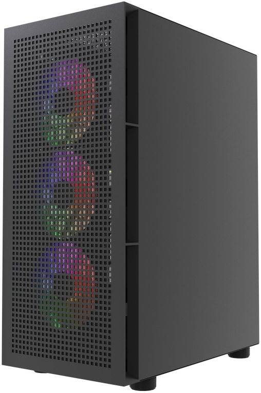 Корпус Powercase Mistral EA17 Black (CMAEA17-A4); ATX; Midi-Tower; 4х120 мм; 2xUSB 2.0/1xUSB 3.0; Mic/Audio; черный