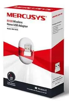 Сетевая карта WiFi Mercusys MW150US***; USB; 150 Мбит/с