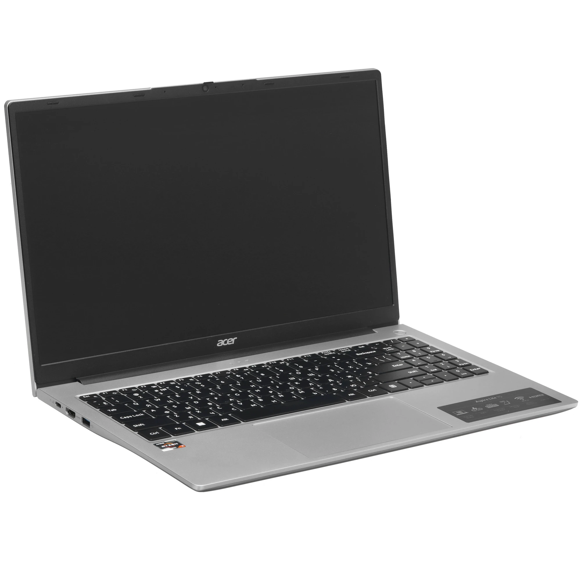 Ноутбук 15.6" 1920x1080 IPS 60Гц Acer Aspire Lite 15 AL15-41P-R410 (NX.J98CD.001); AMD Ryzen 7 5700U; 16Гб; 512Гб; AMD Radeon Graphics ; NO OS; 58 Вт*