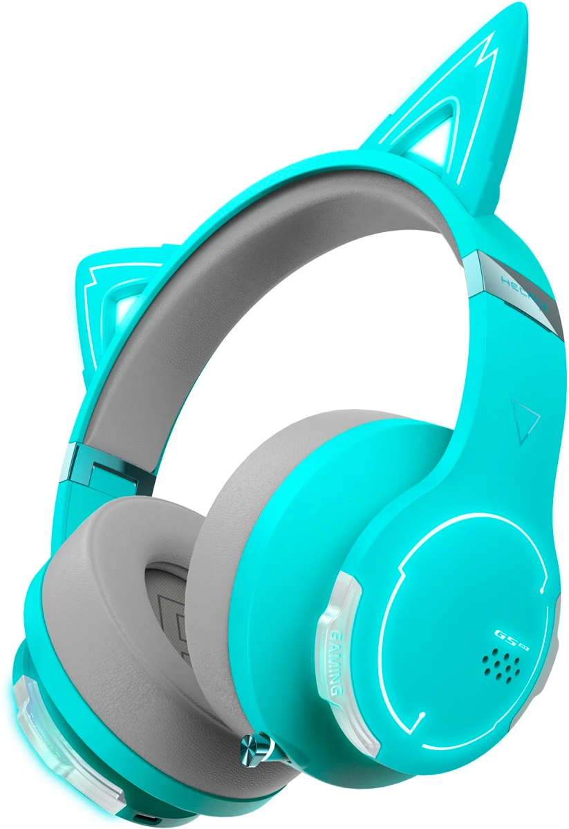 Гарнитура беспроводная Edifier G5BT CAT (G5BT CAT TURQUOISE); накладные; bluetooth; оголовье; 20 - 40 000 Гц; 32 Ом; встроенный микрофон; регулятор