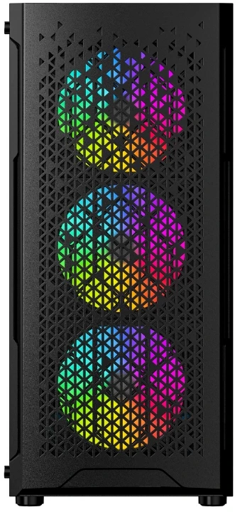 Корпус Powercase MISTRAL EVO AIR (CMIEE-A4***); ATX; Midi-Tower; без БП; сталь; 2x3.5" int.; 4 x 120 мм; 2xUSB 3.0/2xUSB 2.0/Mic/Aud; чёрный