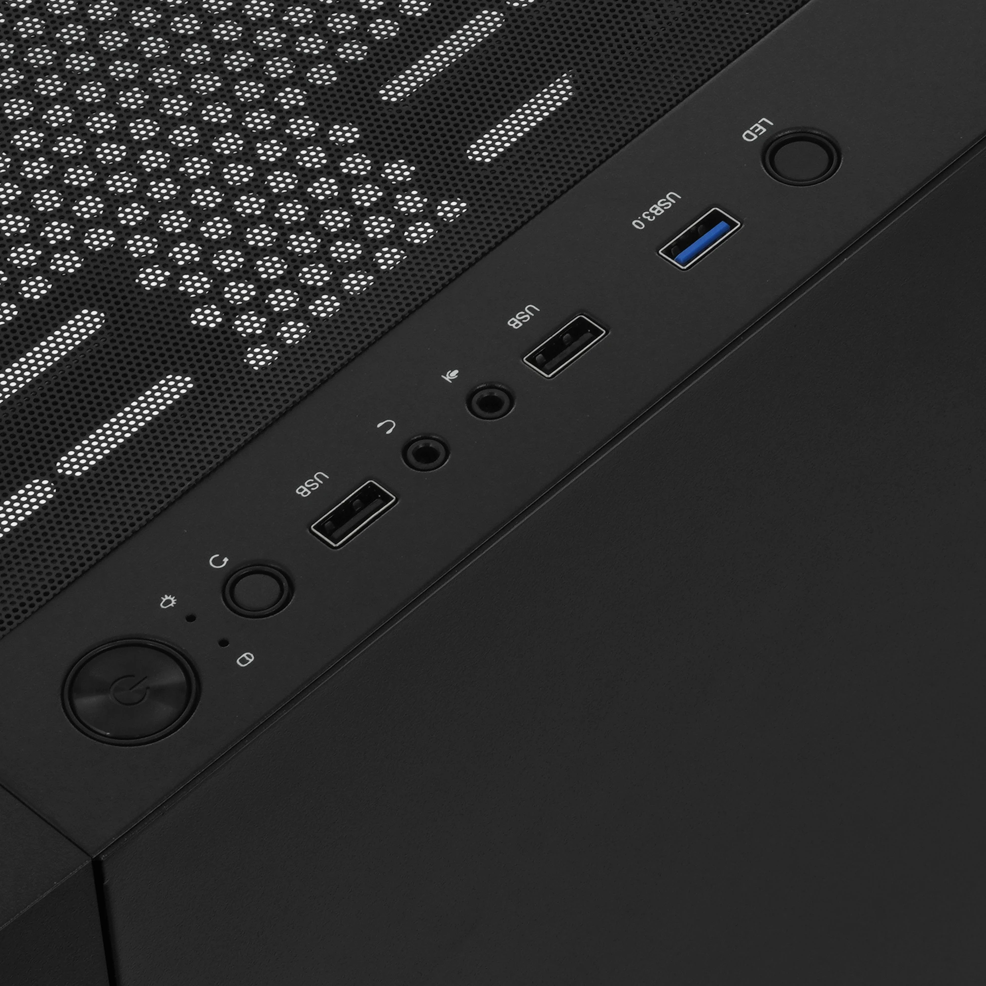 Корпус Powercase Mistral EA16 Black (CMAEA16-L4); ATX; Midi-Tower; 4х120 мм; 2xUSB 2.0/1xUSB 3.0; Mic/Audio; черный