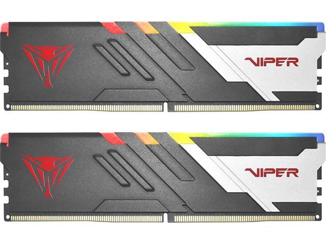Модуль памяти DDR5 32 Гб (2x16 ГБ) Patriot Viper Venom RGB (PVVR532G620C40K); 6200 МГц; радиаторы; RET