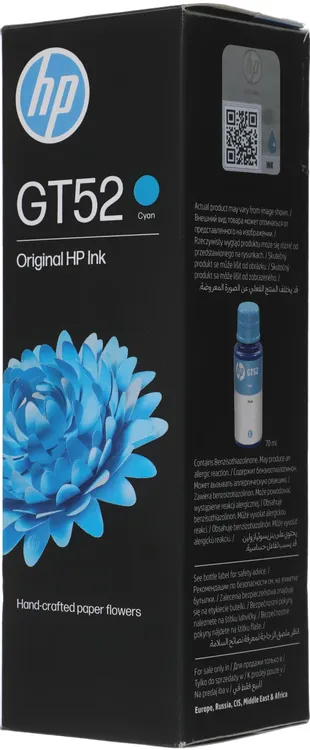 Картридж HP GT52 Blue (M0H54AE***); Ink Tank 100/300/400 series/Smart Tank 500/600 ser; ; 70 мл; синий