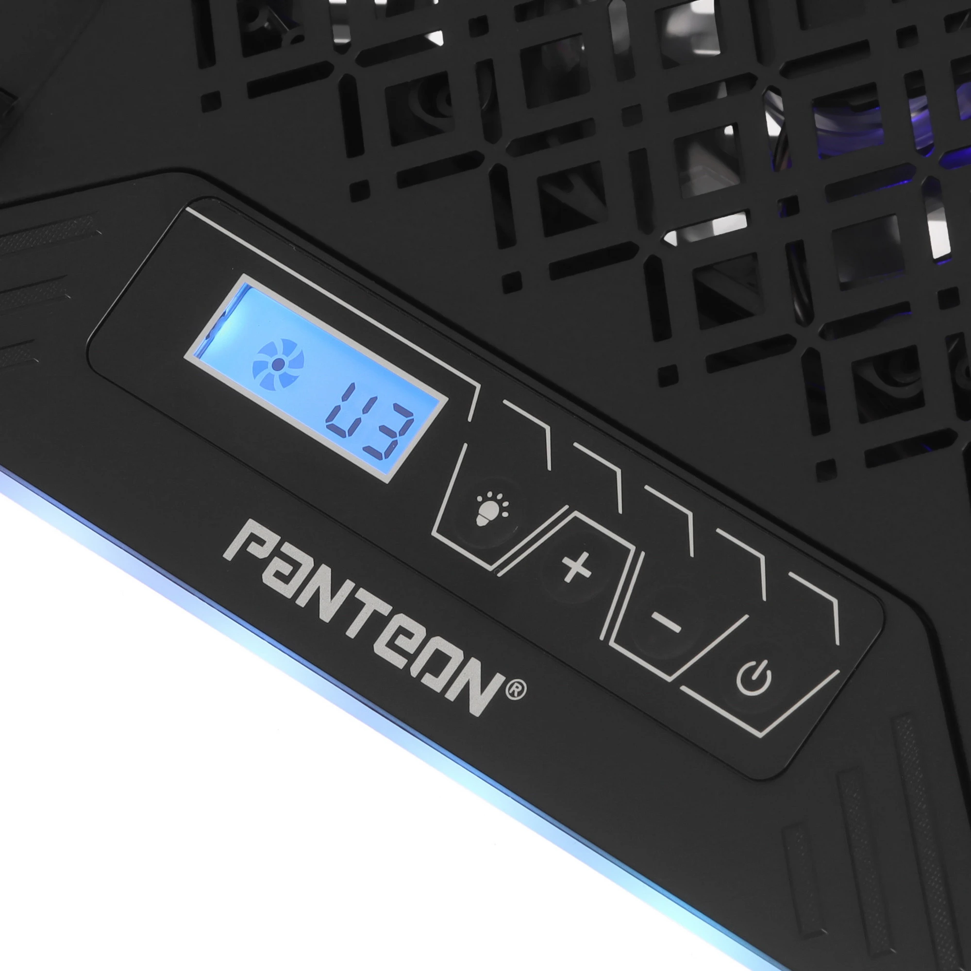 Система охлаждения для ноутбука 18" Jet.A PANTEON CP-199L RGB Black; пластик + металл; 9x70 мм; USB; чёрный