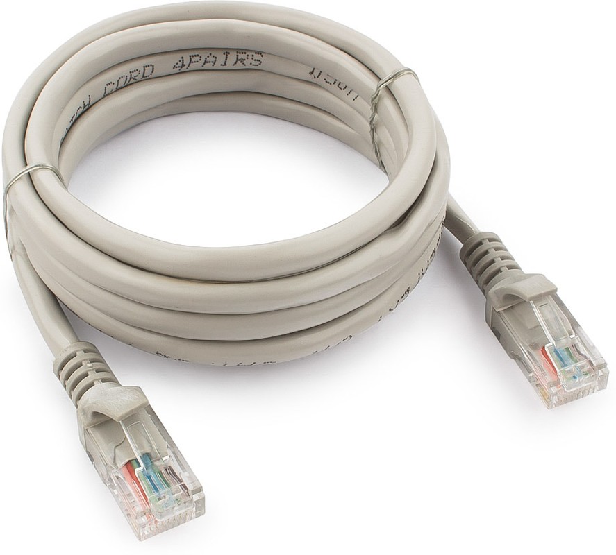 Кабель патч-корд Cablexpert PP6U-2M (088138), UTP, Cat.6, 26 AWG, омеднённый алюминий, литой, 2 м, серый