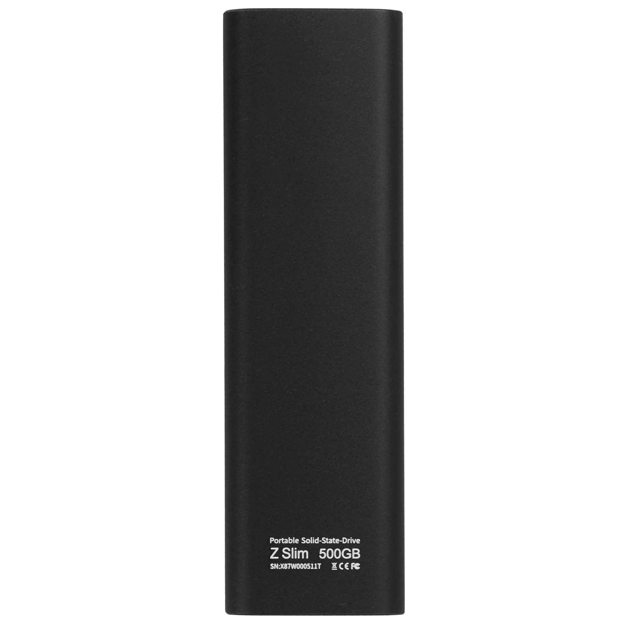 Внешний SSD 500 ГБ Netac Z Slim (NT01ZSLIM-500G-32BK***); M.2; USB 3.2 Type C; чёрный