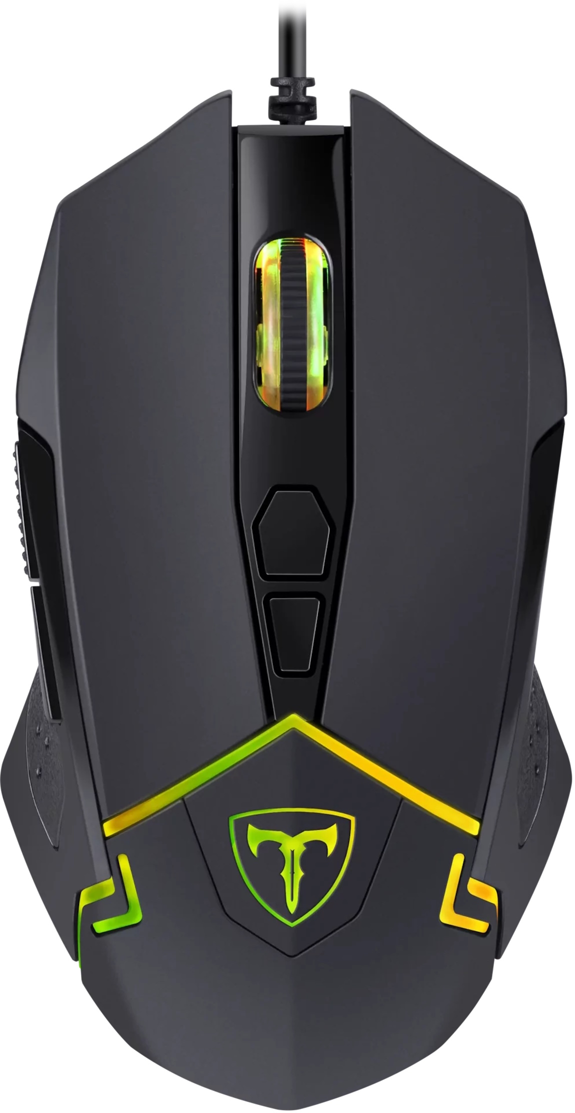 Мышь проводная T Line Neon (72372); USB; оптический; 800 - 12800 dpi; 5 кнопок; колесо прокрутки; LED подсветка; черный