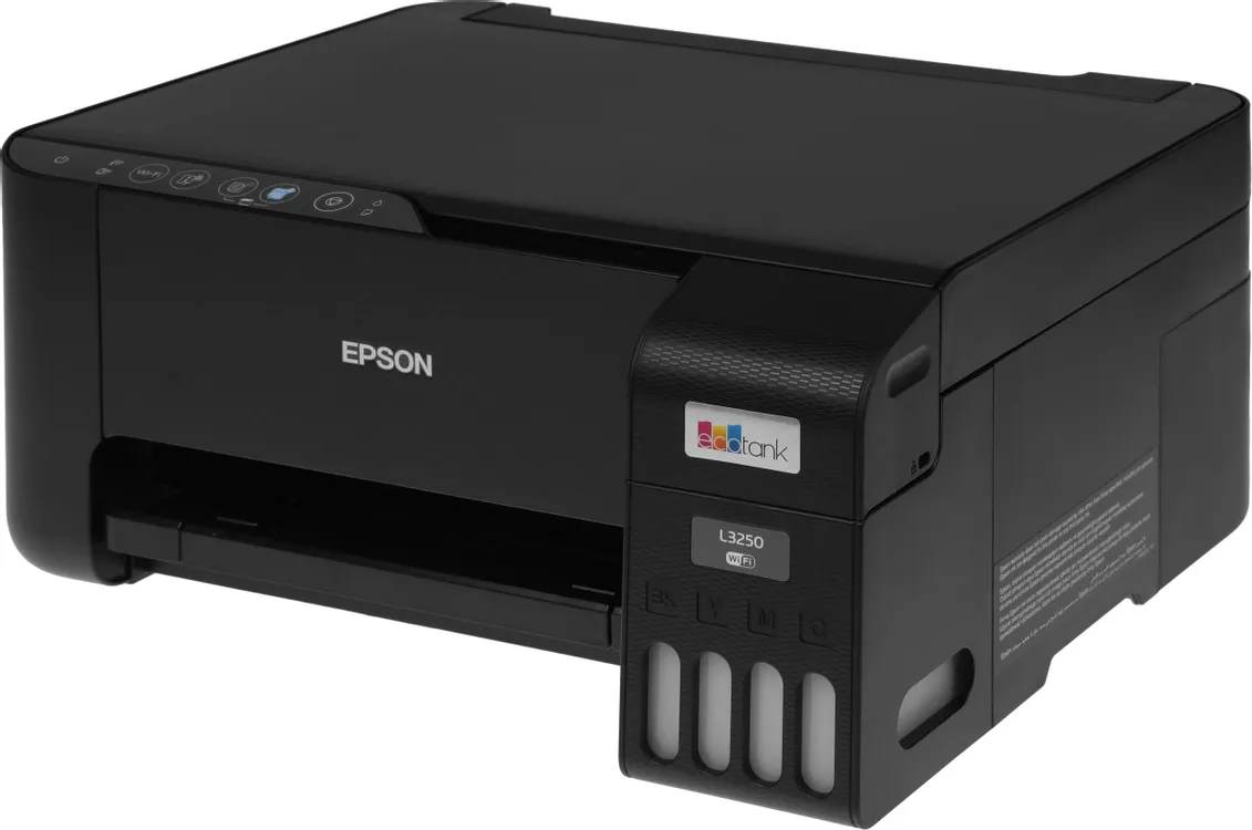 МФУ струйное Epson L3250 (C11CJ67412); цветная; A4; 5760 x 1440 dpi; 33 ч/б, ст/мин; 15 цвет., ст/мин; USB, Wi-Fi; чёрный