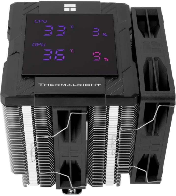 Кулер для процессора 120 мм Thermalright Peerless Assassin 120 Digital Black (TRPA120DB), 2x120 мм, 4 pin, USB, 1850 об/мин, черный, 245 Вт, 25.6 дБ