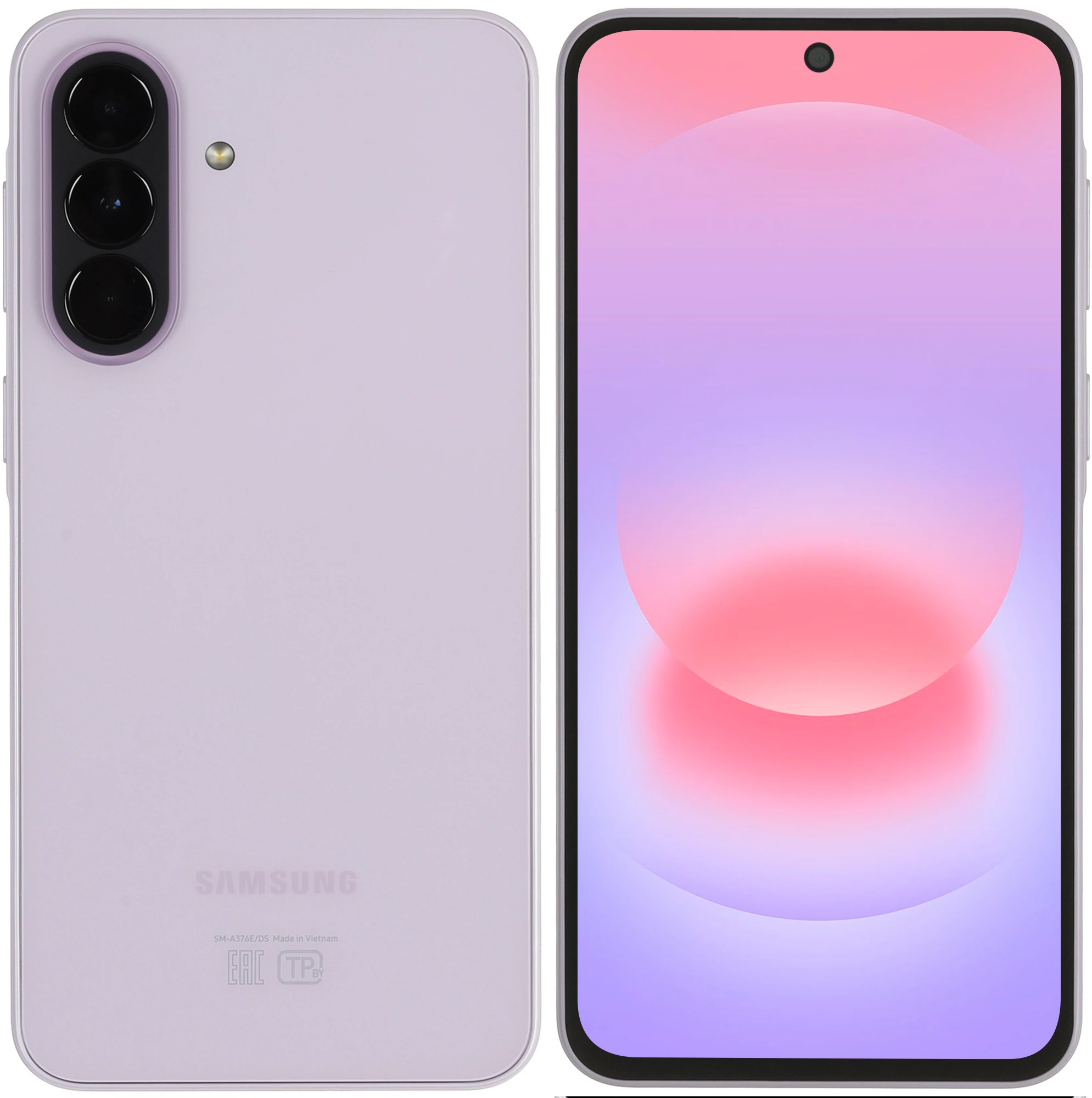 Смартфон 6.7" Samsung Galaxy A37 8 Гб/256 Гб лавандовый, Super AMOLED 120 Гц, 2340x1080, Exynos 1480 8 ядер 2.75 Ггц, 50+8+5 Мп/12Мп BT5.3, Android 16