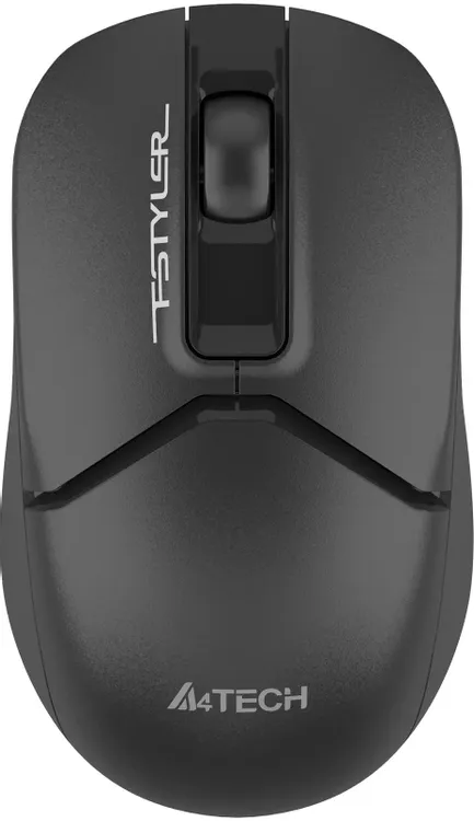 Мышь беспроводная A4Tech Fstyler FG12 BLACK; 2,4 Ггц; USB; оптический; 1200 dpi; 3 кнопки; колесо-кнопка; 1хАА; черный