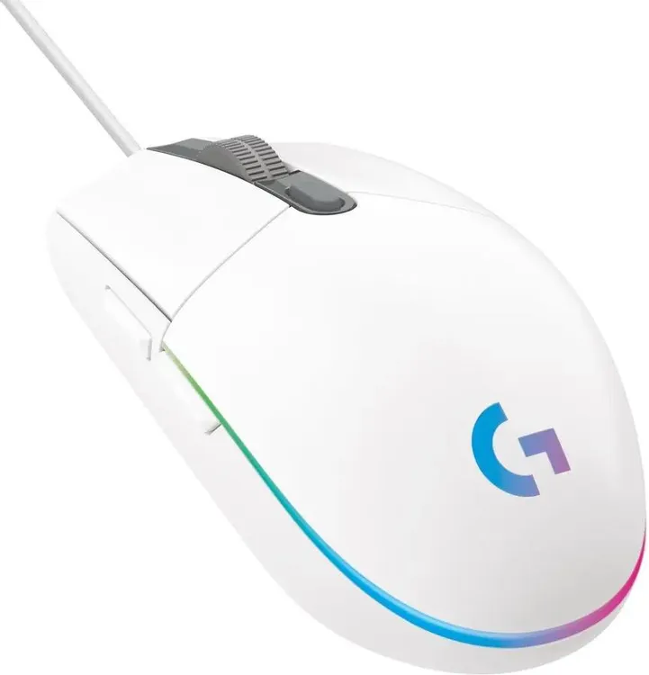 Мышь игровая Logitech G102 LIGHTSYNC White (910-005809***); USB; оптический; 200 - 8000 dpi; 6 кнопок; колесо-кнопка; LED подсветка; белый