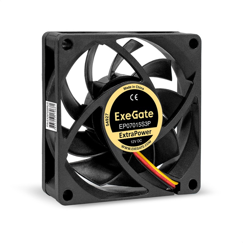 Вентилятор 70 мм ExeGate (EX297039RUS); 3-pin; 3000 об/мин; 20.4 CFM; 27 дБ