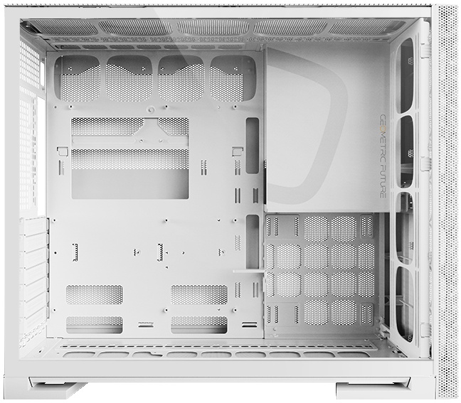 Корпус Geometric Future Model 5 Vent Bk/Y (1AM5VTWT00100); E-ATX; Middl-Tower; без БП; 2xUSB 3.X, 1xUSB 3.X Type-C,1x jack 3.5 mm Mic/Aud; черный/желт