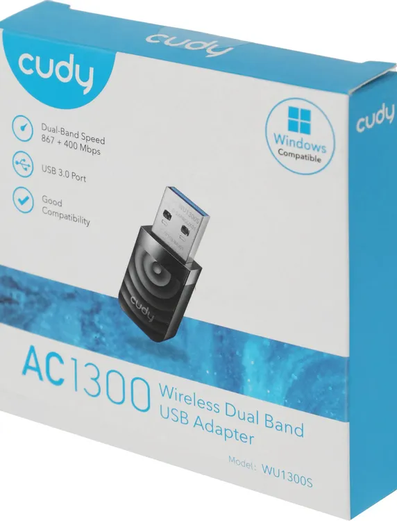 Сетевая карта WiFi Cudy WU1300S (AC1300); USB