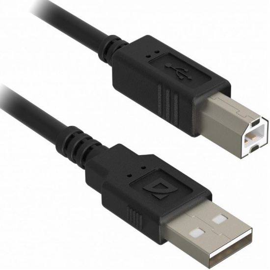 Кабель USB 2.0 AM/BM Defender AM-BM 30AWG (87011); USB 2.0 Тип A; USB 2.0 Тип B; 1,8 м; черный