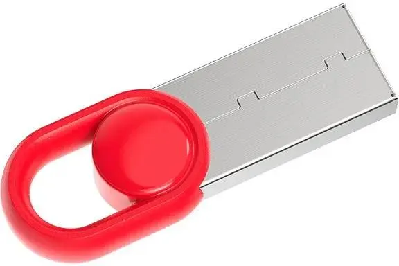 Накопитель USB-флэш 128 ГБ Netac UM2 (NT03UM2N-128G-32RE***); USB 3.2; моноблок; металлический корпус; красный + серебристый
