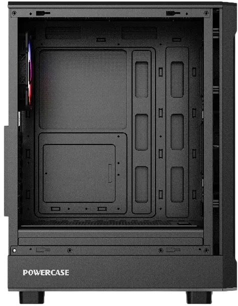 Корпус Powercase Mistral PA5B FRGB Black (CMOAB-L4); ATX; Midi-Tower; без БП; сталь; 2x3.5" int.; 4 x 120 мм; 1xUSB 2.0/1xUSB 3.0/Mic/Aud; чёрный
