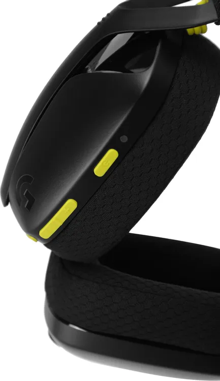 Гарнитура беспроводная Logitech G435 LIGHTSPEED Black & Neon Yellow (981-001053***); игровая; Bluetooth/2.4 Ггц; оголовье; 20 - 20 000 Гц; 45 Ом; встр