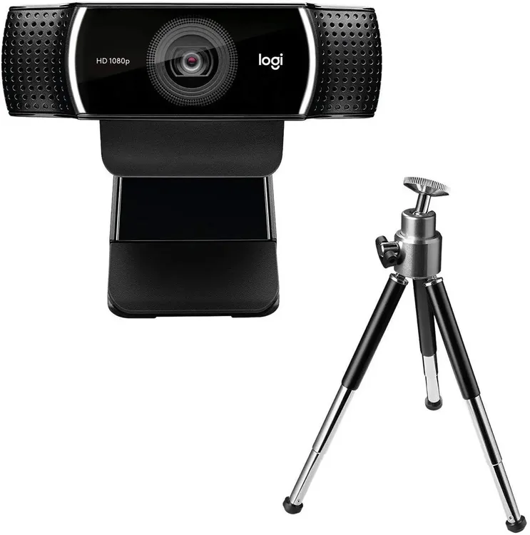 Веб-камера Logitech C922 (960-001089); 1920 х 1080; USB 2.0; микрофон; универсальное крепление; штатив; 1,5 м; черный