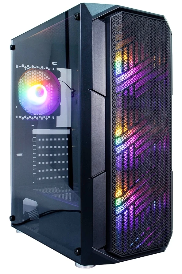 Корпус 1STPLAYER FIREBASE XF (XF-BK-4F1***); ATX; Midi-Tower; без БП; сталь; 2x3.5" int.; 4 x 120 мм; 2 x USB 2.0/1 x USB 3.0/Mic/Aud; чёрный